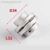 Flange Diaphragm Flexible Coupler D34 L32 Single Shaft Coupling Joint Keyway High Rigidity Elastic Aluminum