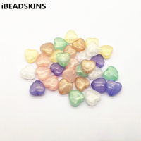 New arrival 14mm 200pcslot clear Acrylic Built-in glitter powder heart-shape beads for jewelry earring DIY making