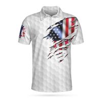 2023 NEW Style American Eagle Flag Golf Short Sleeve Polo Shirt, Golf American Flag Polo Shirt, Patriotic Golf Shirt For Mensize：XS-6XLNew product，Can be customization