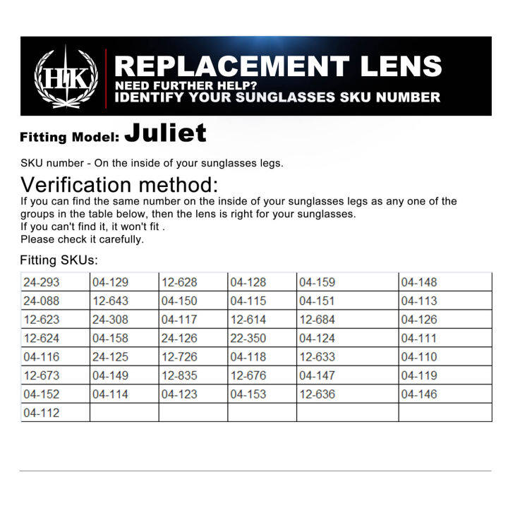 แว่นตากันแดด-hkuco-mens-เลนส์อะไหล่ทดแทนสำหรับแว่นตากันแดด-juliet-polarized-intl