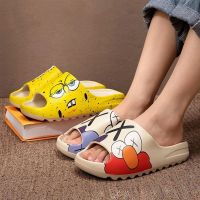 Avovi Women Cartoon Pattern Slipper Men Selipar Soft Peep Toe Sesame Street Slippers Casual Outdoor Slippers