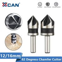 ◐❈✢ XCAN Chamfering Cutter 2pcs 12 16mm 82 Degrees Wood Metal Hole Cutter 5 Flute Hole Drill Countersink Drill Bit