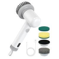 Electric Spin Scrubber,Cordless Electric Cleaning Brush with 2 Rotating Speeds and 4 Replaceable Cleaning Brush Heads