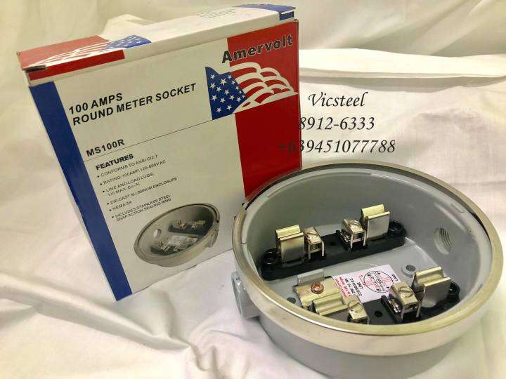 Meter Base 1/2 3/4 1" 100 amp round Lazada PH