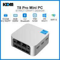 2023ใหม่ T8Pro Mini PC มินิพีซ(Pre-Activated Win 11 Pro) เดสก์ท็อป CPU Intel N100 8GB 512GB NGFF Quad Core สี่หัวข้อ WiFi BT 4.2พอร์ตเอาต์พุต HDMI Gigabit Internet MINI Computer