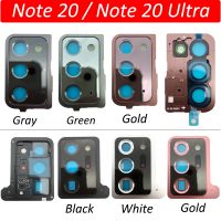 ▲☾▩ 10Pcs，100 Original Repair Back Rear Camera Glass Lens With Cover Frame Holder with Sticker For Samsung Galaxy Note 20 Ultra