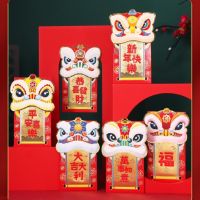 6Pcs 2022 Chinese Zodiac New Year Red Envelopes Cute Cartoon Tiger Animal Print Lucky Festival Money Pockets Party Supplies