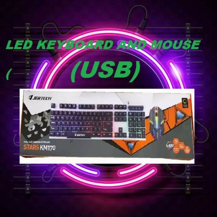 JKS KM170 RGB LED Gaming Keyboard and Gaming Mouse Combo Lazada PH