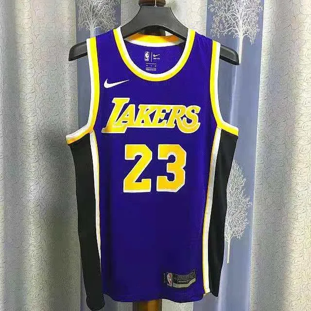 Nike Lebron James Lakers Earned Edition Swingman Jersey sz M / 44  Purple/Grey