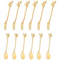 36 Packs of Stainless Steel Fork and Spoon Set, Ice Cream Tea Coffee Spoon Tableware Kitchen Tableware