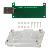 For Zero 2W USB Adapter+Acrylic Shell USB Expansion Board Converter Computer USB Power Supply SSH