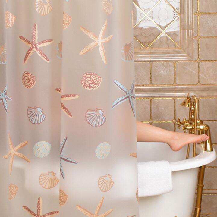 modern-shower-partition-seaside-style-waterproof-curtain