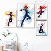 หญิงฮีโร่ Avengers Wall Art พิมพ์ภาพวาดผ้าใบ Black Widow Spider Gwen Scarlet Witch โปสเตอร์ Girls Room Decor New