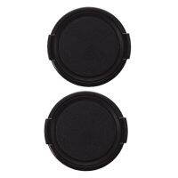 2X Camera Plastic Side Pinch Clip On Front Lens Cap Protective Cover Black 49Mm Lens Caps