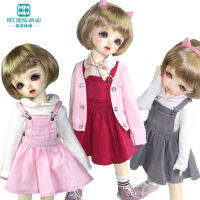 Fit 30ซม. 16 BJD YOSD ตุ๊กตาเสื้อผ้าแฟชั่นสายคล้องคอสีชมพู,สีเทา,สีกากี,Rose Red