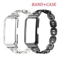 Strap Case Protector For Huawei Band 8 Diamond Metal  Bracelet For Honor Band 7 6 Watchband For Huawei Band 7 6 Protective Frame