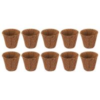 10pcs Biodegradable Coconut Palm Nursery Pots Round Flower Vegetable Seedlings Nursery Cup Eco-Friendly Garden Supplies Dropship Bar Wine Tools