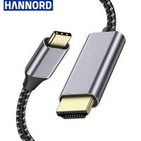 Hannord 4K USB C to HDMI-compatible Cable HDMI-compatible Thunderbolt 3 Converter Adapter For Huawei MacBook Pro Xiaomi Adapter