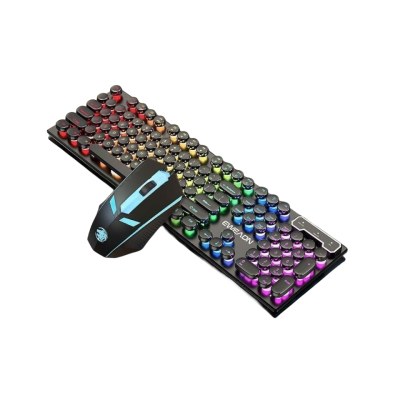 อุปกรณ์ใหม่สำหรับ EsportsTrue Mechanical Feel Keyboard And Mouse Set ,Cool And Shining Wired Keyboard For Office Games
