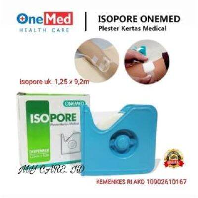 Onemed Eceran Isopore 1,25cm x 9,2m Dispenser Plester Kertas Medical