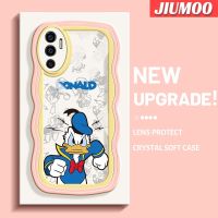 เคส JIUMOO สำหรับ VIVO V23E 4G V23E 5G V23 5G S12 5G เคส Y75ลายคลื่นเป็ดโดนัลด์ขอบซิลิโคนของเหลวแบบดั้งเดิมเคสโทรศัพท์คลุมทั้งหมดเลนส์ตัวปกป้องกล้องถ่ายรูปปลอกคลุมด้านหลังนุ่ม