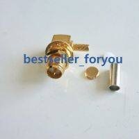 1Pcs RP-SMA female Jack right angle Crimp for RG174 RG316 cable RF connector