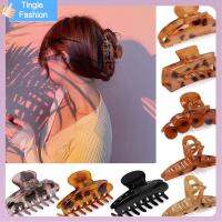 TINGLE แฟชั่นเสือดาวอคริลิค Hairpips Headwear อุปกรณ์กิ๊บหนีบผม Hairpins