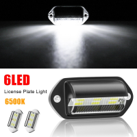 2ชิ้นไฟป้ายทะเบียนรถยนต์6แอลอีดี12-24โวลต์เครื่องหมายไฟ LED ด้านข้าง6500K สัญญาณเตือนสีขาวกันน้ำสำหรับรถบรรทุก SUVs รถพ่วงรถบัส