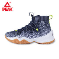 Peakรองเท้าบาสเก็ตบอลผู้ชายBreathable High-Topรองเท้าผ้าใบการต่อสู้ที่เกิดขึ้นจริงรองเท้าซีเมนต์ลื่นสวมใส่รองเท้าผู้ชายEW01161A