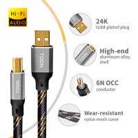 TODN Hifi USB Cable High Quality 6N OCC Type A to Type B Hifi Data audio digital Cable For DAC