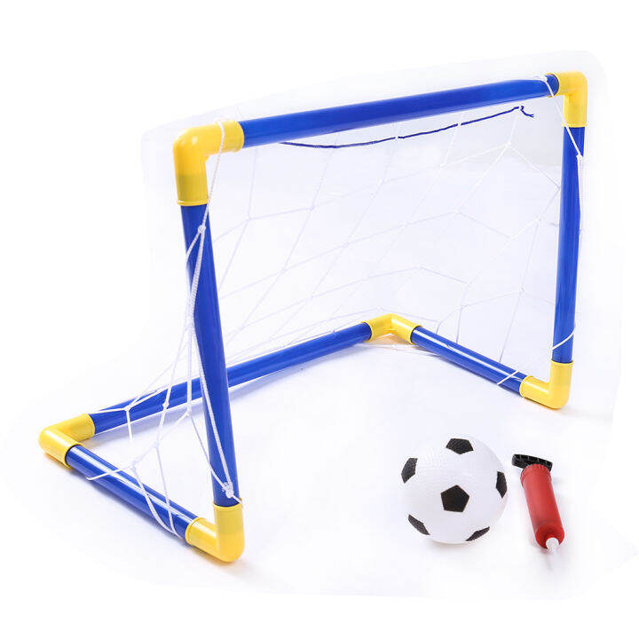 Mini Football Goal Post Net with Pump Kit Playground Kindergarten Sport ...