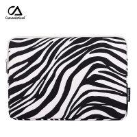 CanvasArtisan Fashion Zebra Pattern Laptop Bag with Front Pocket for iPad Tablet Waterproof Cover Sleeve Case for Macbook Air Pro M1 M2 Thinkpad Surface 11 12 13 14 15 inch