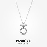 Official Store Pandora Double Hoop T-bar Necklace (45 cm)