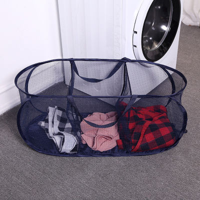 Foldable Laundry Basket Pop Up Clothes Storage Baskets Mesh Washing Dirty Clothes Sorting Basket Kids Toy Sundries Organizer