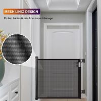 ☋❅☬ Retractable Baby Safety Gate Child Barrier Extra Wide Mesh Safety Door for Doorways Stairs Hallways Indoor Outdoor Pet Dog Gate