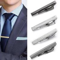 ♣﹊ Tie Pin For Men Classic Meter Tie Clips Copper Tie Bar Quality Enamel Tie Collar Pin Crystal Business Corbata Necktie Clip Male