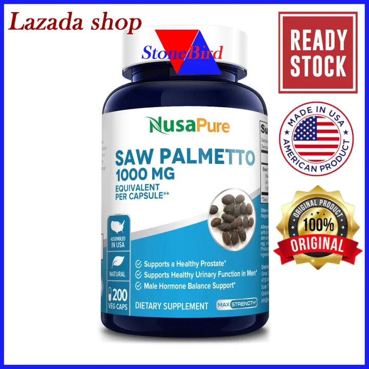 Saw Palmetto Extract 1000mg per Caps Vegetarian 200 Capsules by