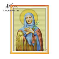 Crossdecor Cross Stitch ออกแบบใหม่รูปแบบรูป Aida 14CT 11CT ผ้า Handmade ปักชุดพร้อมวัสดุสำหรับผู้เริ่มต้นตกแต่งสำหรับ Sala Wall - The Madonna