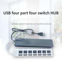 [HOT HAIXWLXKWW 589] USB Hub ถึง7พอร์ตพร้อมปุ่มเปิดปิด Splitter สำหรับ Winodws Extender Hab อุปกรณ์เสริมแล็ปท็อป