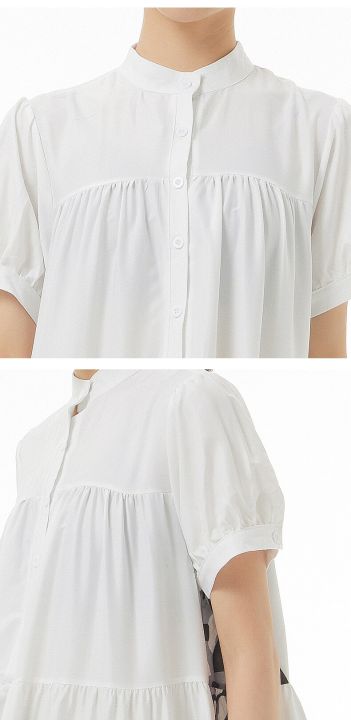 xitao-dress-stand-collar-summer-casual-fashion-loose-dress