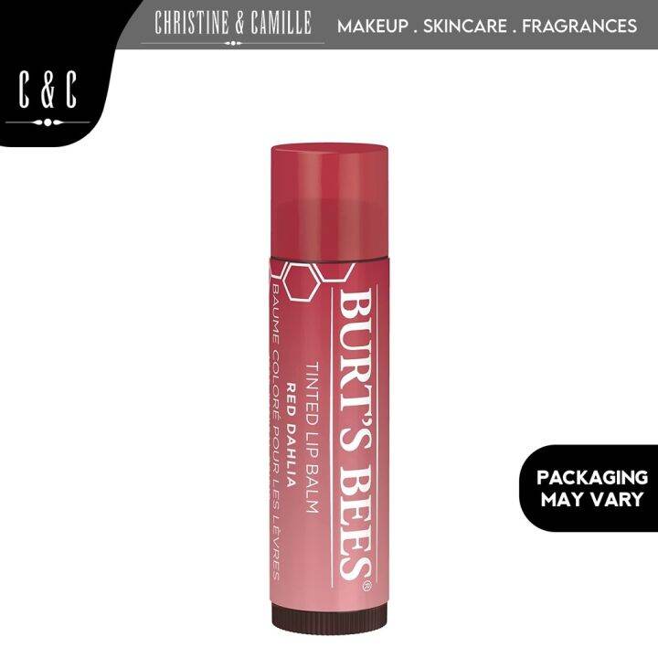 Burts Bees Tinted Lip Balm 4.25g RED DAHLIA 8hour Lip Moisture