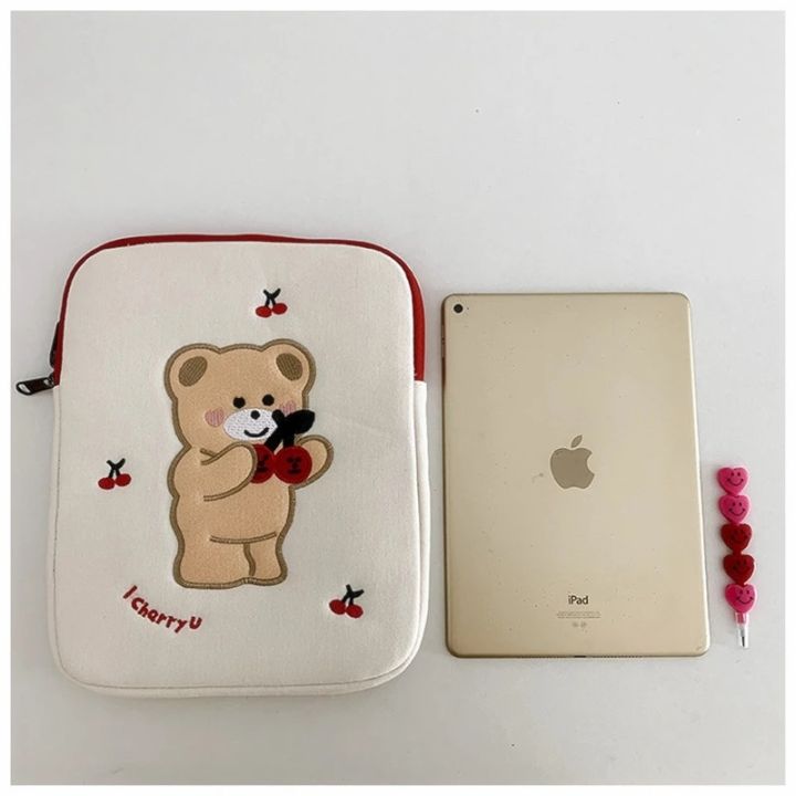 cartoon-cherry-bear-embroidered-laptop-storage-bag-11-13-inch-ipad-liner-bag-tablet-bag-ipad-sleeve-case-for-macbook-air-pro