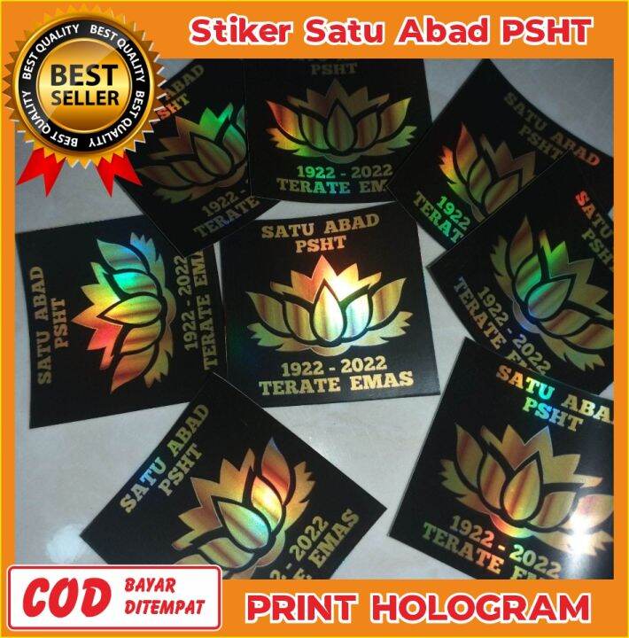 Stiker Psht Terate Emas Hologram Sticker Sh Terate Satu Abad Print Cm Lazada Indonesia