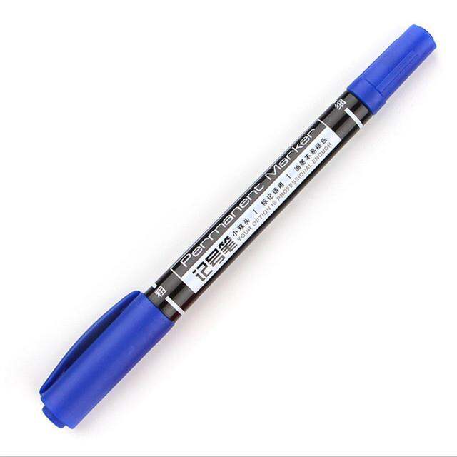 waterproof-permanent-dual-tip-0-5-1-0-black-blue-red-art-marker-pens-student-school-office-stationery-paint-marker-stationery