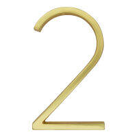 127mm Golden Floating Modern House Number Satin ss Door Home Address Numbers for House Digital Outdoor Sign Plates 5 In. #0-9