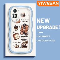 YIWESAN เคสสำหรับ Xiaomi Redmi โน๊ต11 Pro 5G Note 11e Pro เคสแบบใหม่เต็มไปด้วย Vatality Bear กันกระแทกแบบใสดีไซน์ใหม่ขอบครีมเคสมือถือโปร่งใสลายกล้องถ่ายรูปเรียบง่ายอ่อนโยนฝาครอบป้องกัน