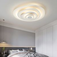 ?Dream Best? Modern Simple Design LED Chandelier For Living Room Bedroom Dining Room Kitchen Ceiling Lamp Round Ripple Remote Control Light