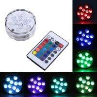 หลอดไฟพิพิธภัณฑ์สัตว์น้ำกันน้ำแบบกันน้ำ RGB 10 LED สีสันสดใสพร้อมรีโมท