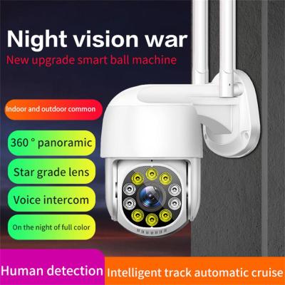 ZZOOI PTZ Speed Dome WIFI IP Camera 1080P 5MP Outdoor 5X Zoom Wireless Camera 8pcs Led IR 30m Two Way Audio CCTV Surveillance