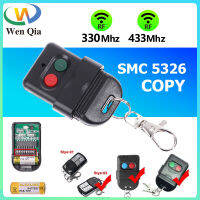 WenQia 330MHz SMC 5326ประตูอัตโนมัติ/รถยนต์/โรงรถตัวควบคุมโคลนรีโมท2ช่องเครื่องโรเนียวคัดลอกสำเนา (รวมแบตเตอรี่)